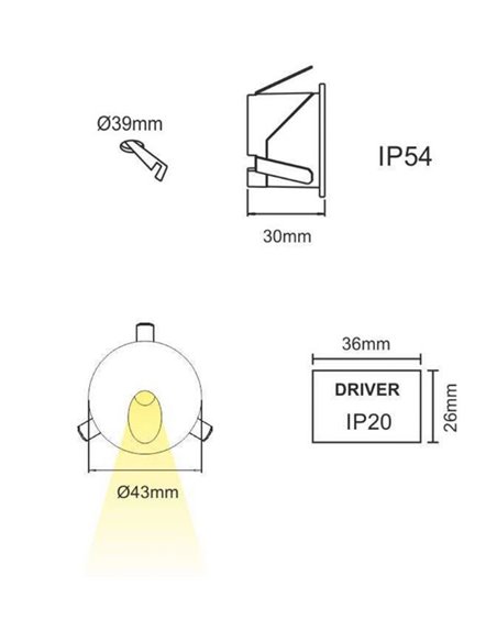 Lámpara para iluminar escaleras Polo – Beneito & Faure – Lámpara de exterior LED 3200K/4000K, Acabados: blanco o negro