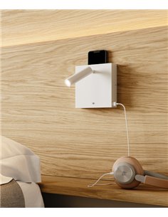 Aplique de pared Sweet – Beneito & Faure – Lámpara LED con 3 intensidades, Incluye cargador y USB