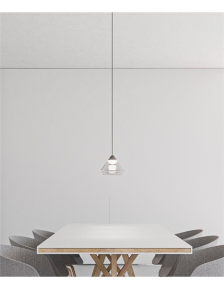 Lámpara colgante Ark – Beneito & Faure – Lámpara de techo LED 2700K/3000K, Pantalla transparente
