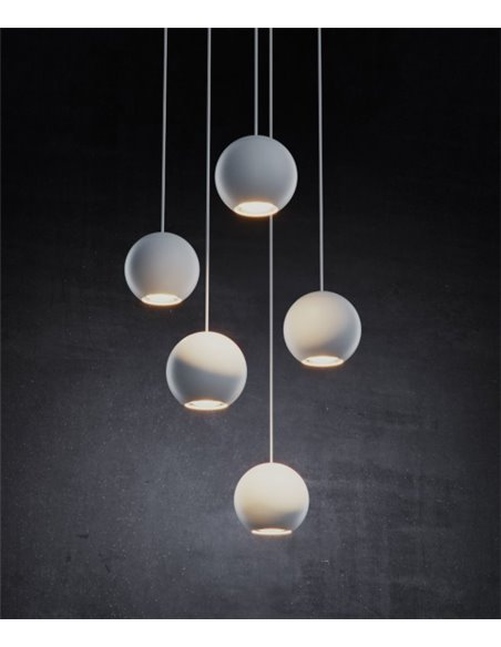 Lámpara colgante empotrable Bora – Beneito & Faure – Lámpara LED 2700K/3000K, Ø 7 cm