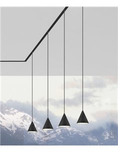 Lámpara colgante de carril magnético 48V Zoe – Beneito & Faure – Lámpara decorativa LED 2700K/3000K, Ø 7,2 cm