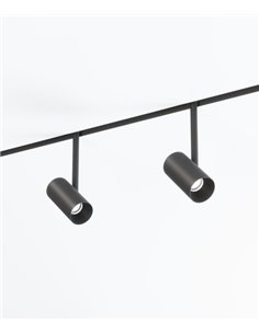 Proyector de carril 48V Dot – Beneito & Faure – Lámpara LED 2700K/3000K, Cabezal orientable 355º, Acabados: blanco/negro