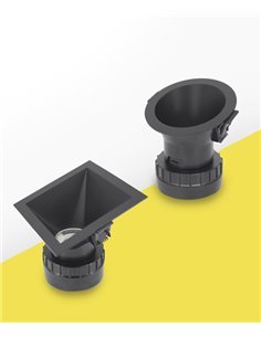 Lámpara de techo empotrable Pulcom Square – Beneito & Faure – Lámpara apta para baño IP44, Temperatura color regulable: LED 2.70
