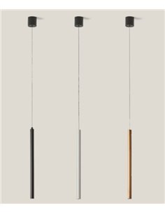 Lámpara colgante Mika - Aromas - Lámpara de acero, diseño tubular minimalista