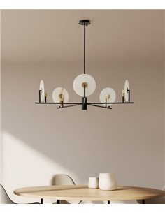 Lámpara colgante Erto - Aromas - Lámpara de alabastro, Ø 120 cm, LED 2700K