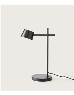 Lámpara de Mesa Nera - Aromas - Lámpara de lectura LED regulable 3000K, estilo moderno y minimalista, color negro acero 2