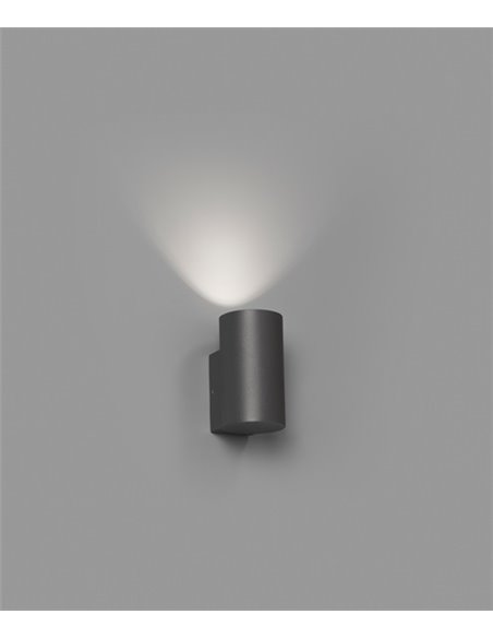 Aplique de exterior Thon 1L - Faro - Lámpara de pared gris, IP 55, LED 3000K