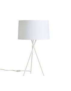 Lámpara de mesa Loulu – Massmi – Lámpara trípode, Pantalla de algodón, Altura: 64 cm