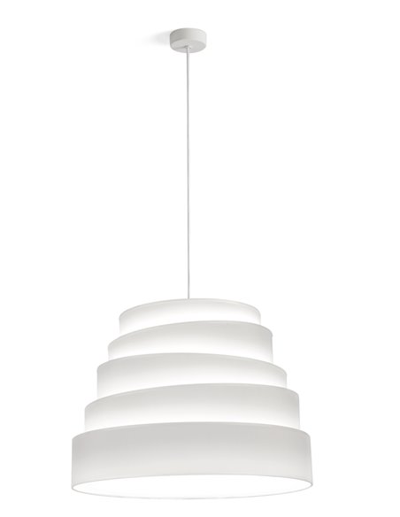Lámpara colgante Blur – Massmi – Lámpara decorativa con pantalla de algodón opaco, Difusor de pergamino