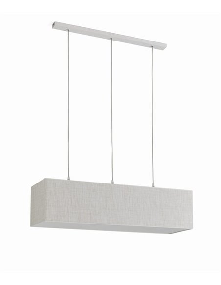 Lámpara colgante Dona – Massmi – Pantalla rectangular de lino, Largo pantalla: 90 cm