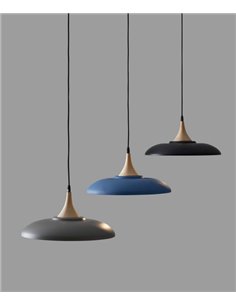 Lámpara colgante Poppol - Massmi - Lámpara estilo nórdico, madera haya, varios colores