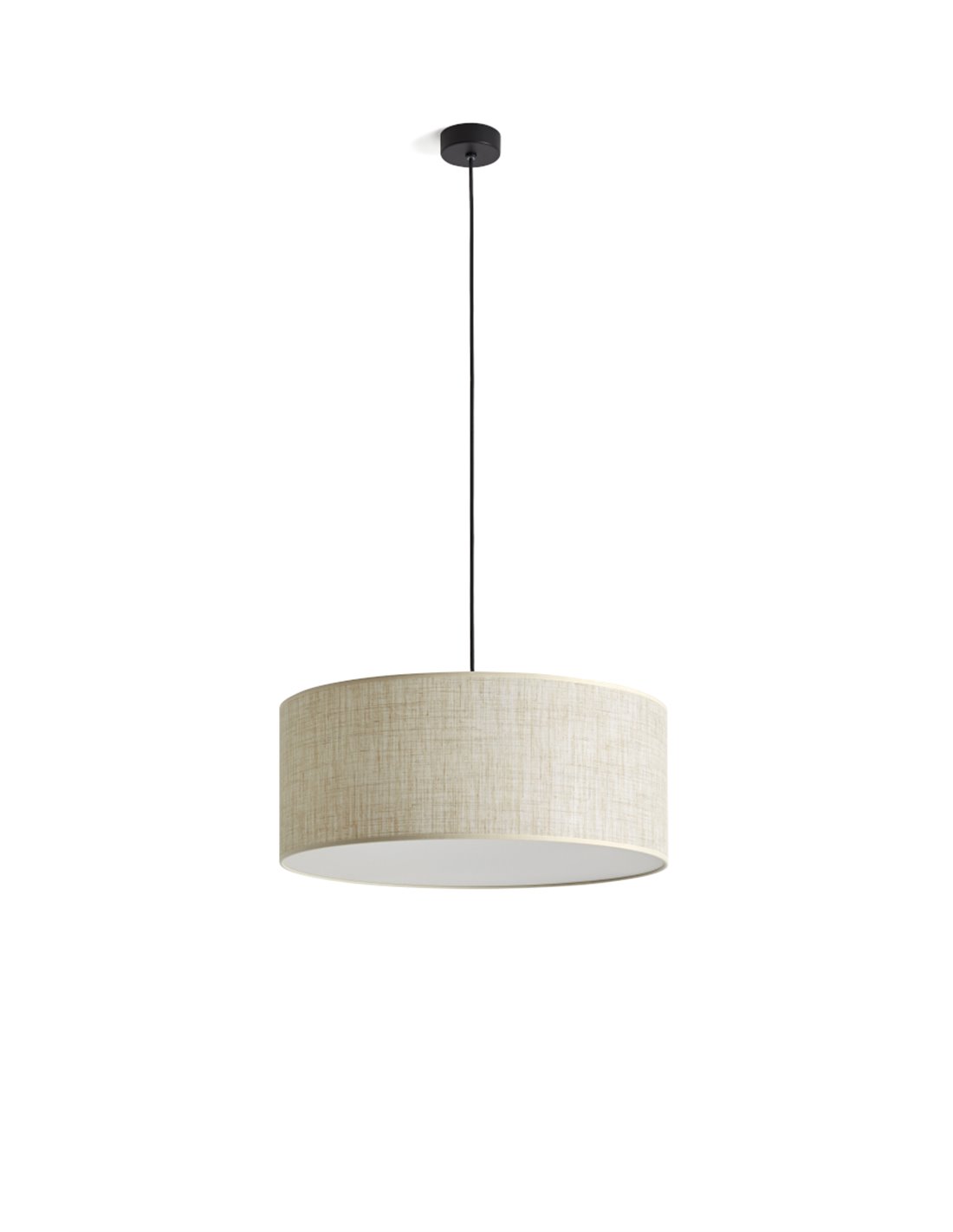 Alacena Latón parilla Lámpara colgante Simplicity – Massmi – Pantalla redonda de lino, Disponible  en 3 tamaños
