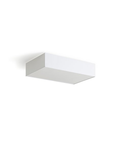 Plafón de techo Simplicity – Massmi – Lámpara de techo rectangular, Pantalla de algodón liso, 2 tamaños