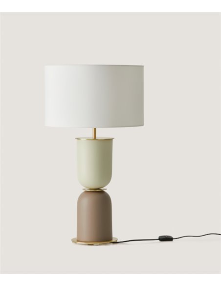 Lámpara de mesa Copo – Aromas – Lámpara decorativa de cerámica, Pantalla incluida