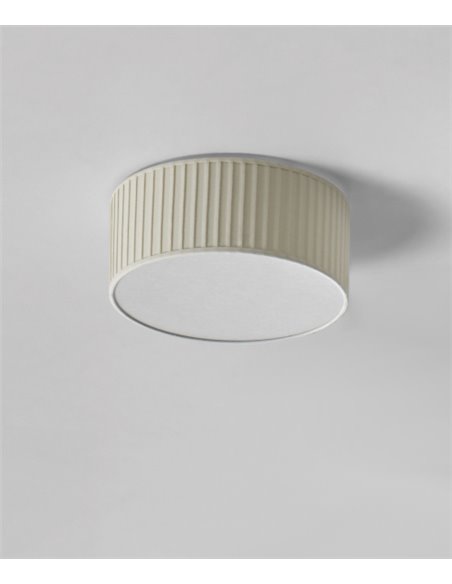 Plafón de techo Simplicity – Massmi – Pantalla plisada, Lámpara redonda en 4 tamaños
