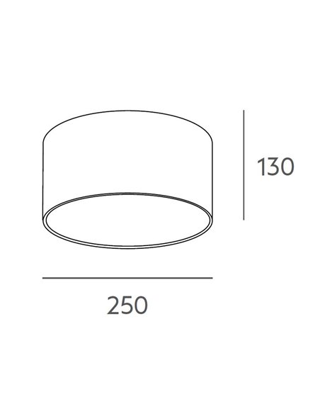 Plafón de techo Simplicity – Massmi – Pantalla plisada, Lámpara redonda en 4 tamaños