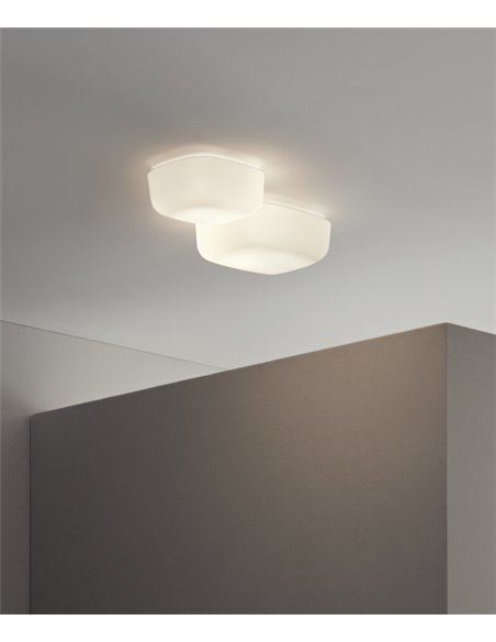 Plafón de techo Circa – Massmi – Lámpara de techo de cristal opal mate, Disponible en 3 tamaños