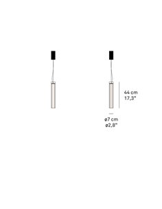 Lámpara colgante Estela Vertical - LZF - Lámpara de techo LED tubular, madera+vidrio