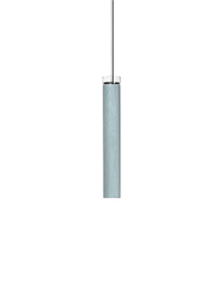 Lámpara colgante Estela Vertical – LZF – Lámpara de madera+vidrio soplado, Disponible en 40 cm/60 cm/100 cm, LED 3000K regulable