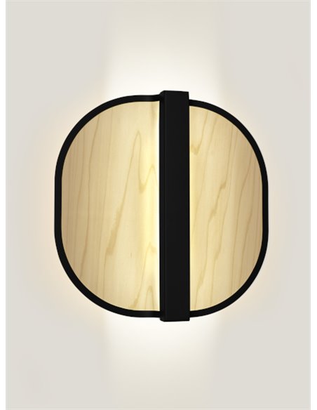 Aplique de pared Omma – LZF – Pantalla de madera natural, LED regulable