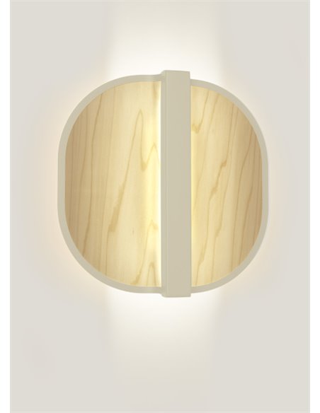 Aplique de pared Omma – LZF – Pantalla de madera natural, LED regulable