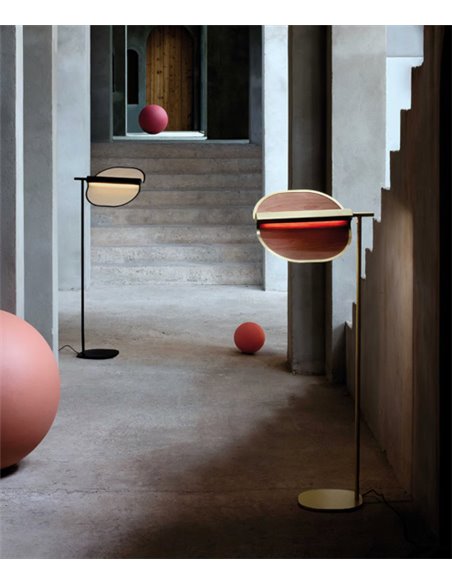 Lámpara de pie Omma – LZF – Lámpara de madera+metal, Disponible en varios colores, LED 3000K regulable, Altura: 114 cm