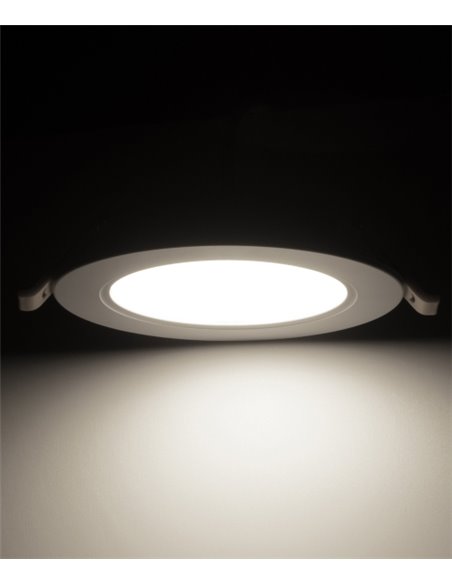 Lámpara downlight empotrable Element – FORLIGHT – Lámpara redonda blanca en 3 medidas, LED 3000K-4000K-6000K