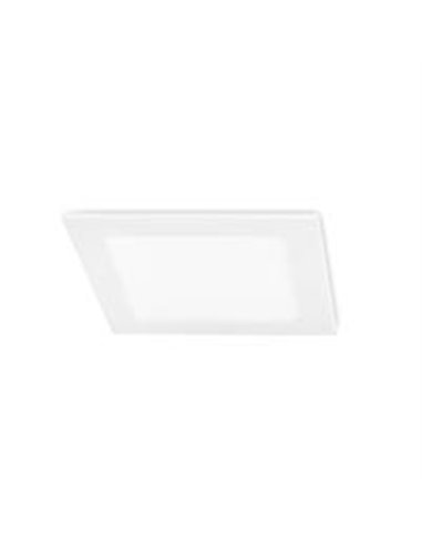 Lámpara downlight empotrable Easy – FORLIGHT – Lámpara de techo cuadrada de aluminio blanco, LED 3000K o 4000K, 3 tamaños