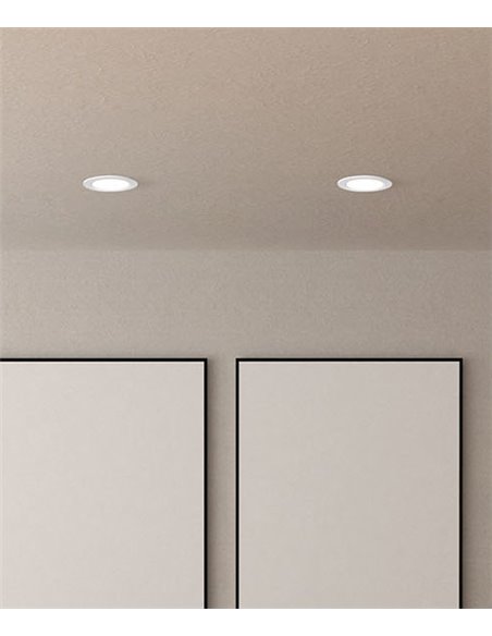 Lámpara de techo empotrable Sicro – FORLIGHT – Downlight en blanco o negro, GU10