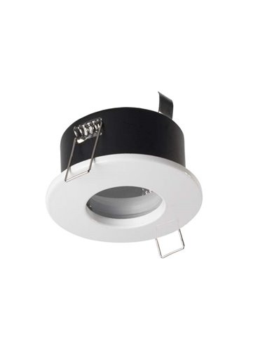 Lámpara empotrable de exterior Minor – FORLIGHT – Downlight blanco, 8W IP54 GU10, Diámetro: 8,2 cm