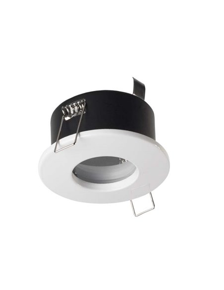 Lámpara empotrable de exterior Minor – FORLIGHT – Downlight blanco, 8W IP54 GU10, Diámetro: 8,2 cm