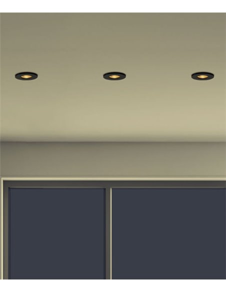 Lámpara de techo empotrable Feu – FORLIGHT – Apto para exterior (IP65), Diámetro: 8,5 cm, GU10