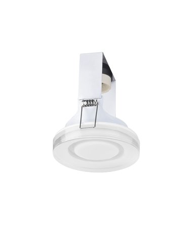 Lámpara de techo emporable Lab – FORLIGHT – Downlight blanco, GU10, Apto para exterior (IP65), Diámetro: 9 cm