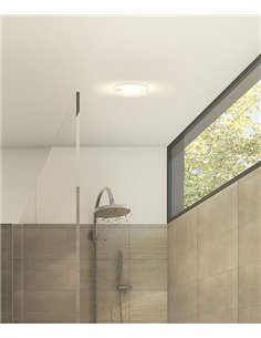 Lámpara de techo empotrable Lab – FORLIGHT – Downlight blanco, GU10, Apto para exterior (IP65), Diámetro: 9 cm