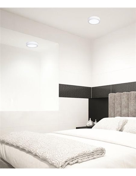 Plafón de techo Easy Surface – FORLIGHT – Lámpara de aluminio blanco, LED 3000K o 4000K, 4 medidas