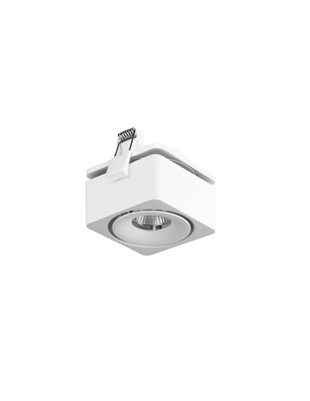 Lámpara de techo empotrable Fox – FORLIGHT – Foco moderno blanco, LED 3000K