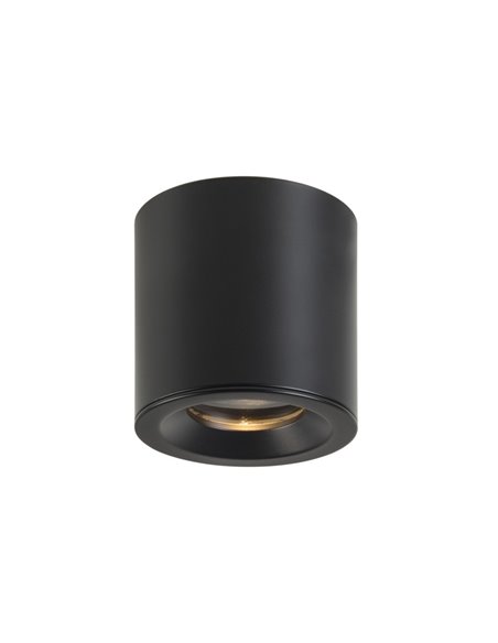Lámpara de techo Fab – FORLIGHT – Plafón cilíndrico GU10, Acabdos: blanco y negro, Diámetro: 8,5 cm