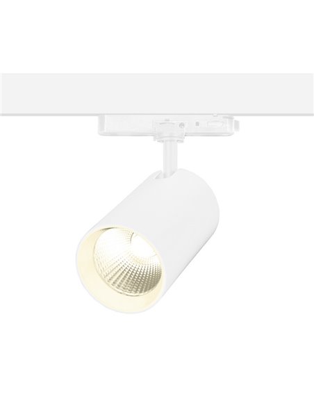 Lámpara de carril trifásico Tent – FORLIGHT – Foco blanco o negro de aluminio, LED 3000K o 4000K