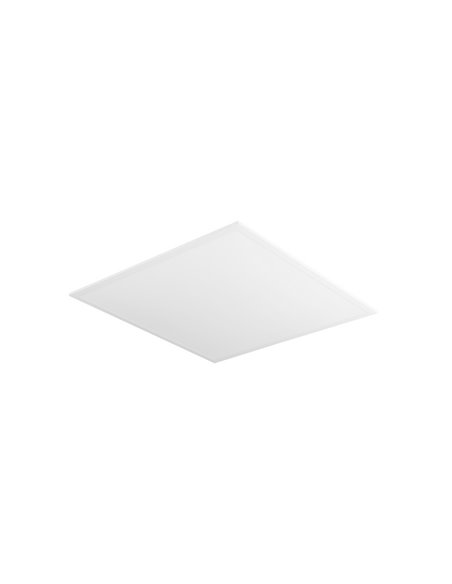  Plafón de techo Square Eco – FORLIGHT – Lámpara cuadrada blanca, PRO LED 4400lm 4000K, Tamaño: 59,6 cm