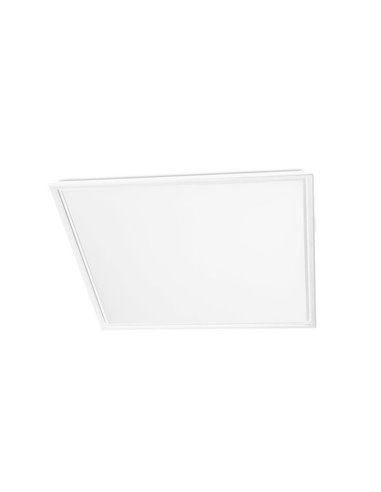 Plafón de techo Square - FORLIGHT  - Lámpara de aluminio blanco, LED 3000K o 4000K, Tamaño: 59,6 cm