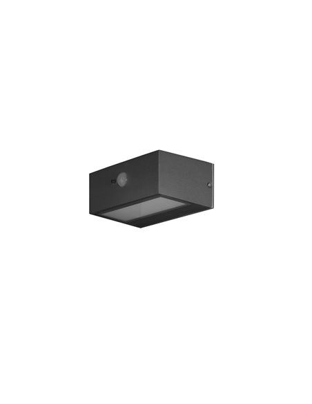 Lámpara de pared solar Top – FORLIGHT – Aplique de exterior antracita, LED 3000K 400lm