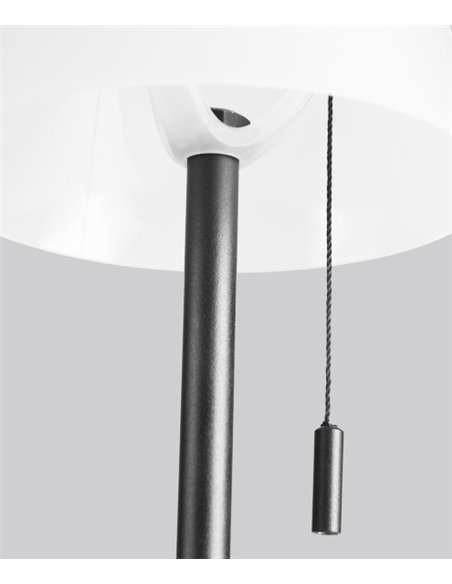 Lámpara de mesa de exterior Deco – FORLIGHT – Lámpara solar negra, LED regulable 3000K, USB