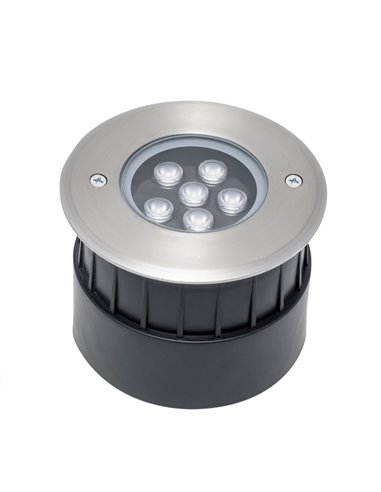 Lámpara de exterior para suelo Incasso – FORLIGHT – Foco de acero inoxidable, LED PRO 3000K, Diámetro: 12 cm