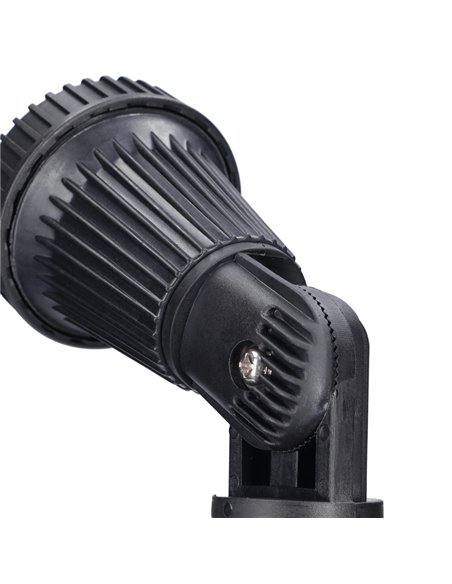 Lámpara estaca de exterior – FORLIGHT – Proyector de suelo negro, GU10 IP65, Apto para ambientes salinos