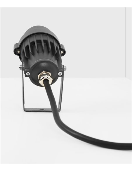 Lámpara estaca de exterior Minimal – FORLIGHT – Proyector moderno negro, LED 3000K o 4000K