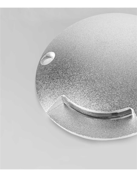 Empotrable de pared y suelo de exterior Way – FORLIGHT – Lámpara de aluminio gris, LED 3000K 27 lm