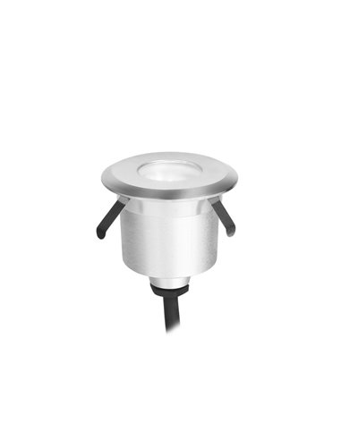 Lámpara empotrable de pared Senya – FORLIGHT – Foco de exterior de aluminio gris, LED 3000K, 2 medidas
