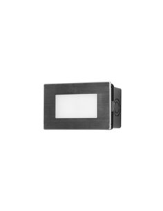 Empotrable de pared de exterior Rect – FORLIGHT – Lámpara de acero inoxidable, LED regulable color luz, Medidas: 10,7 cm