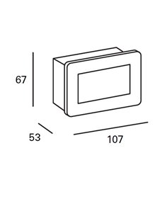 Empotrable de pared de exterior Rect – FORLIGHT – Lámpara de acero inoxidable, LED regulable color luz, Medidas: 10,7 cm 2