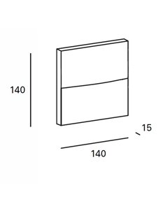 Aplique de pared de exterior Hide – FORLIGHT – Lámpara cuadrada de aluminio antracita, LED 4000K 268 lm, Apto para ambientes sal 2